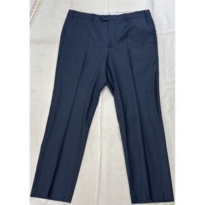 Santorelli Loro Piana Roma Wool Pants Navy Blue Made In Italy— 38